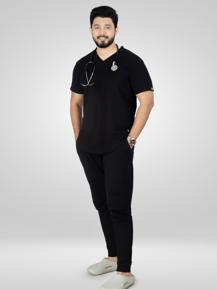 Basics - Scrub Joggers - Black