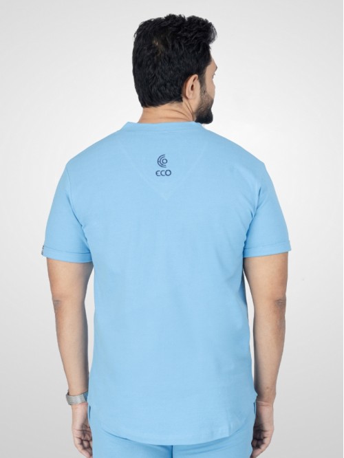 Basics - Scrub Top - Sky