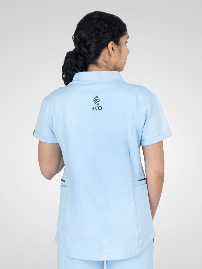 Basics - Scrub Top - Sky