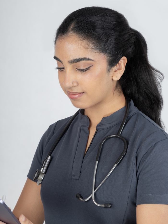 Fit Wear - Scrub Top - Grey