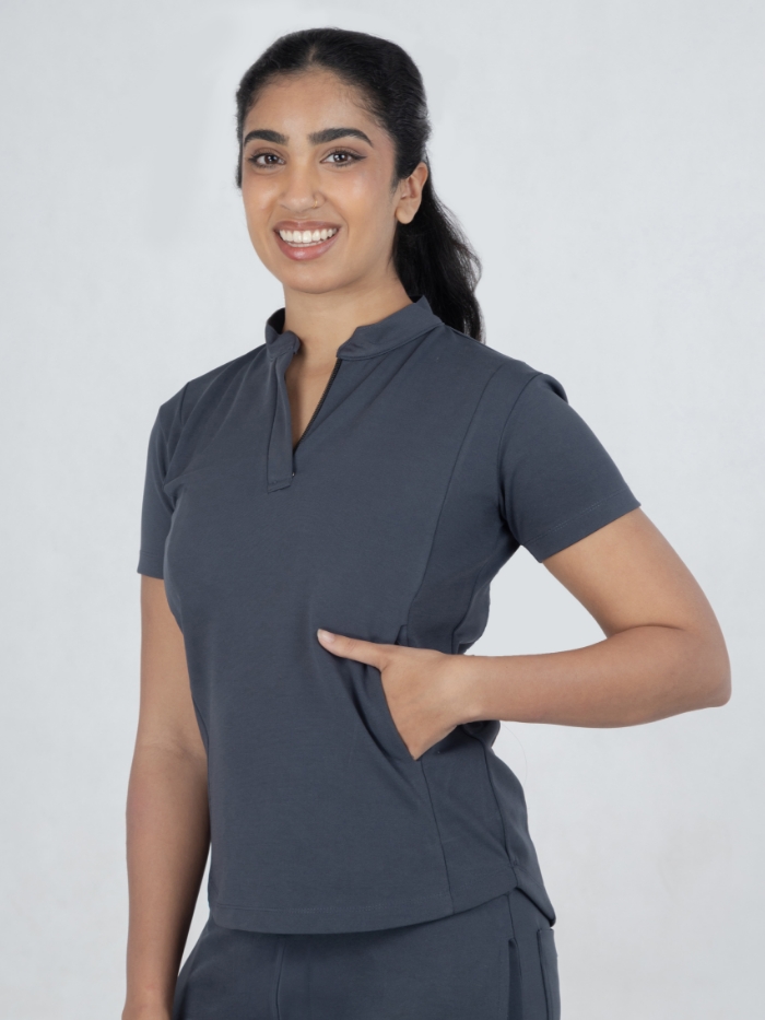 Fit Wear - Scrub Top - Grey
