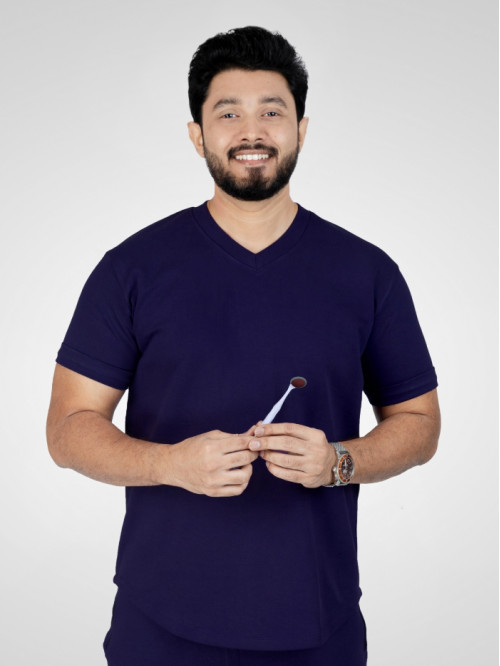 Super - Scrub Top - Navy