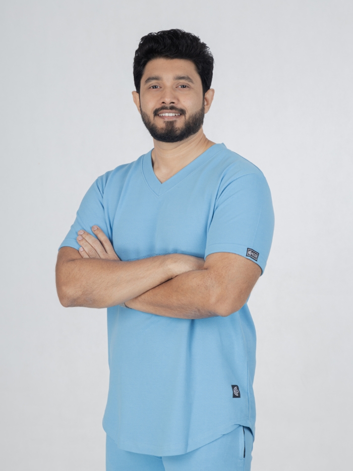 Super - Scrub Top - Sky