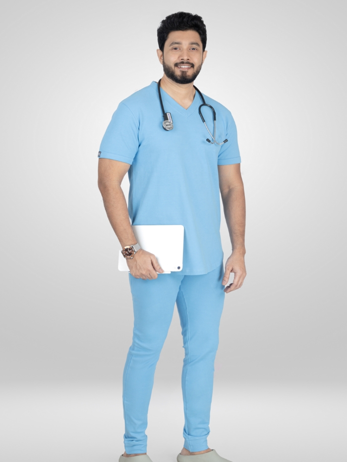 Super - Scrub Top - Sky