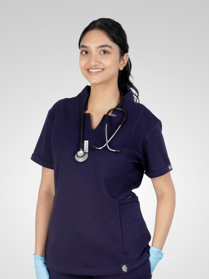 Super - Scrub Top - Navy