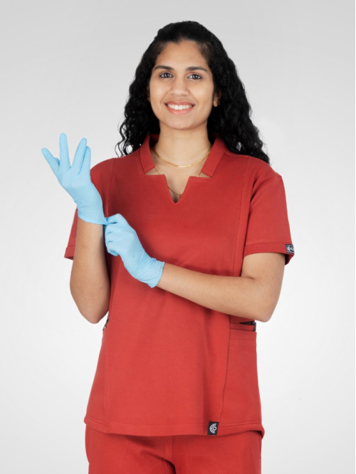 Super - Scrub Top - Scarlet