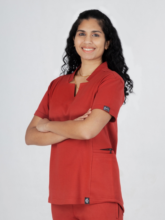 Super - Scrub Top - Scarlet