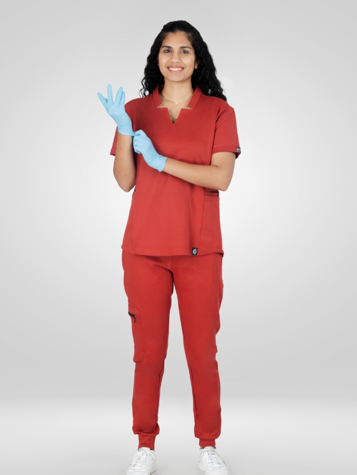 Super - Scrub Joggers - Scarlet