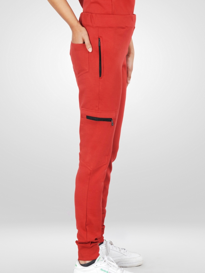 Super - Scrub Joggers - Scarlet