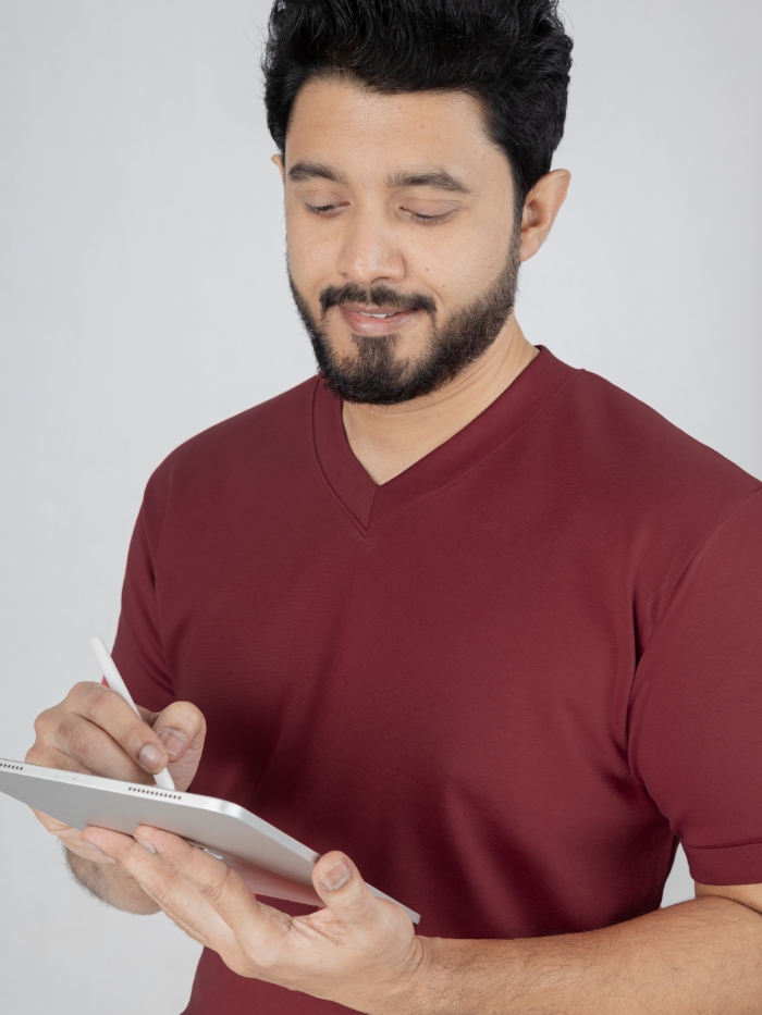Super - Scrub Top - Crimson