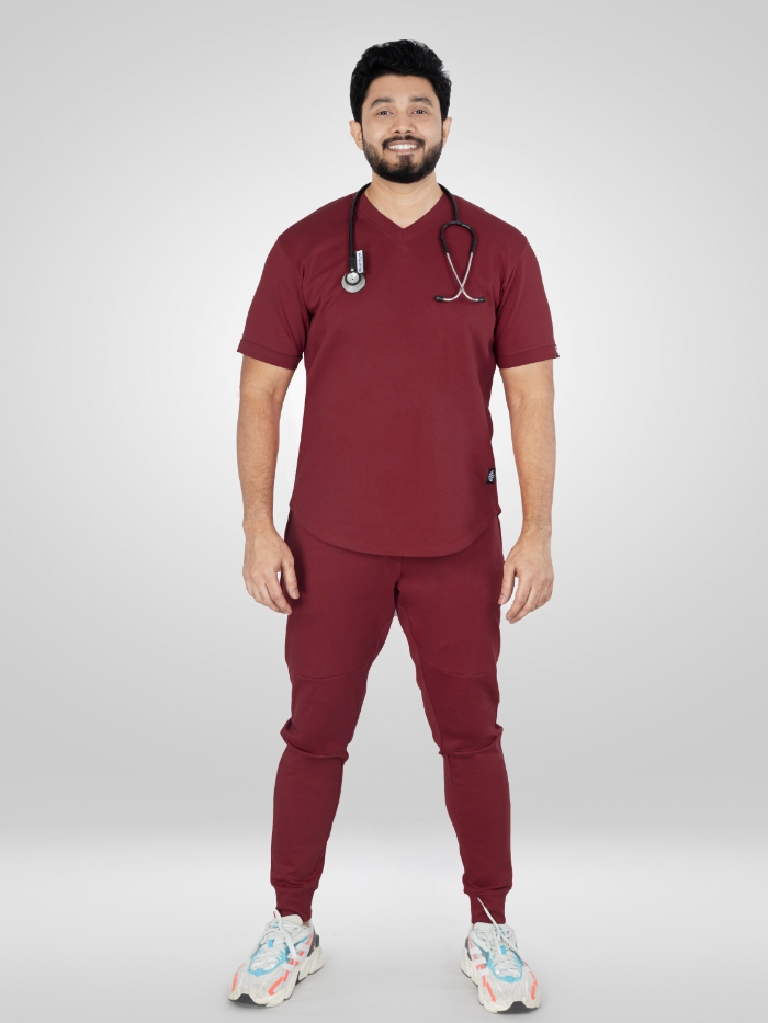 Super - Scrub Top - Crimson