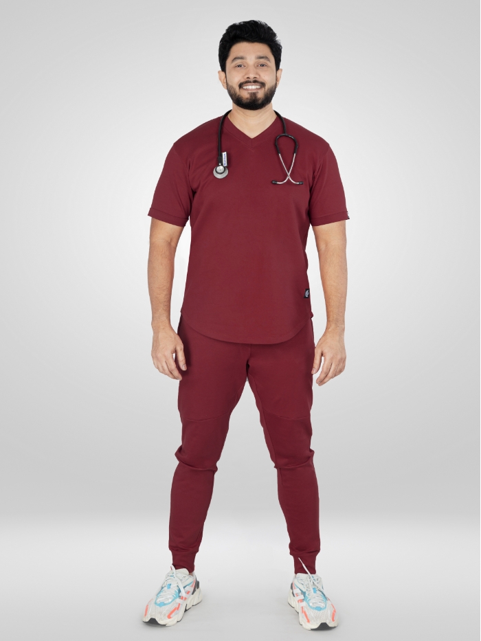 Super - Scrub Joggers - Crimson