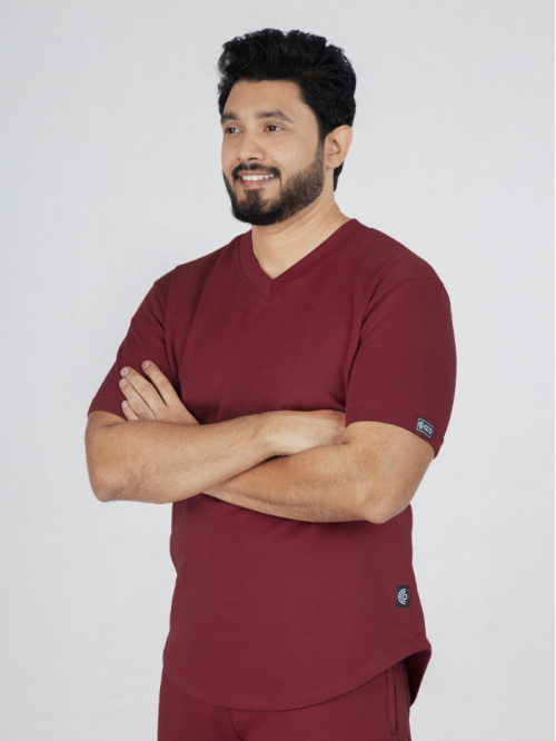 Super - Scrub Top - Crimson