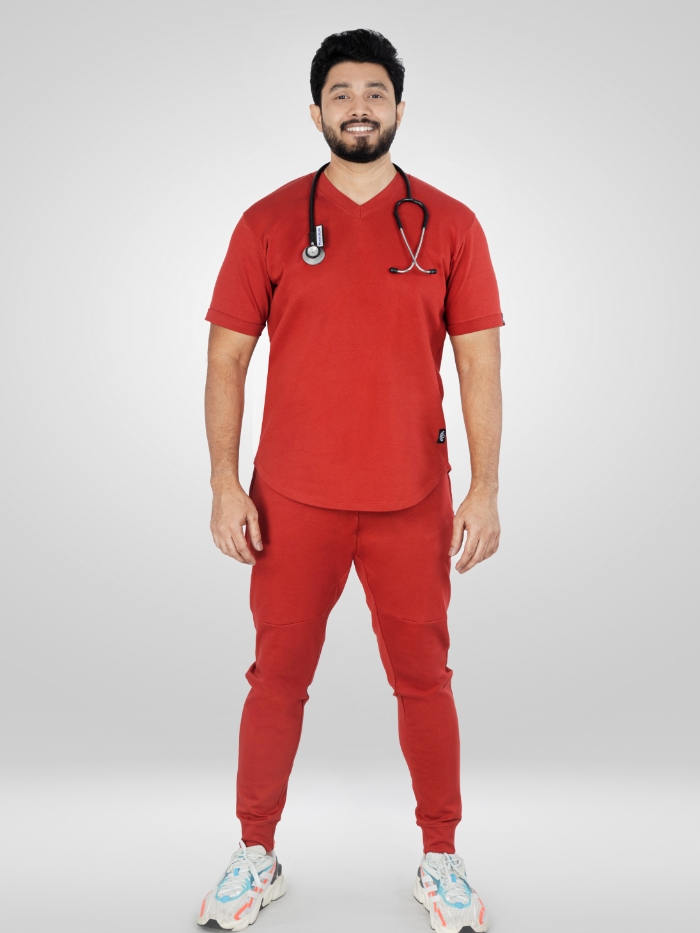 Super - Scrub Joggers - Scarlet