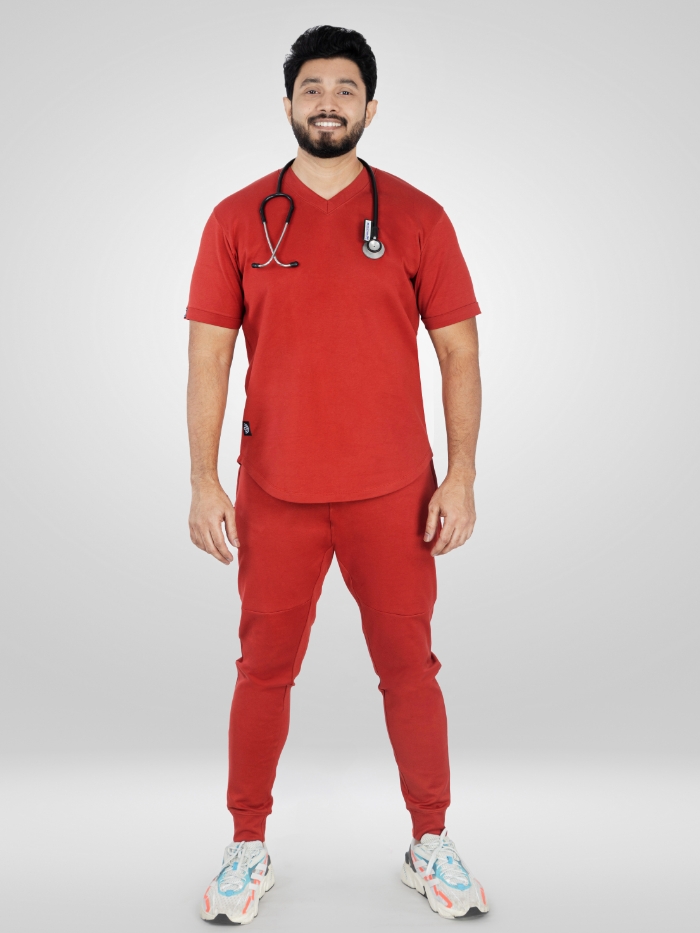 Super - Scrub Top - Scarlet