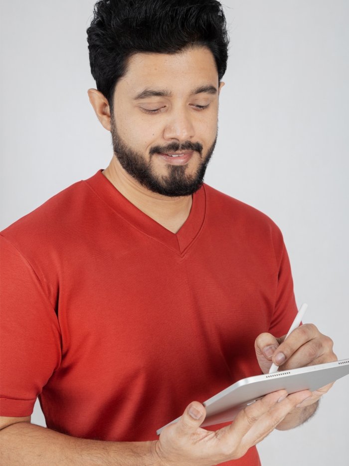 Super - Scrub Top - Scarlet
